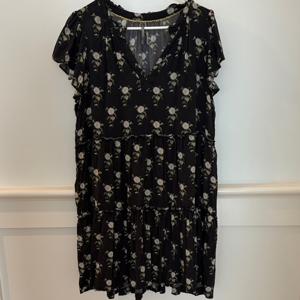 Anthropologie Anthropologie Ruffle-Sleeve Floral
Mini Dress Size XLPetite
